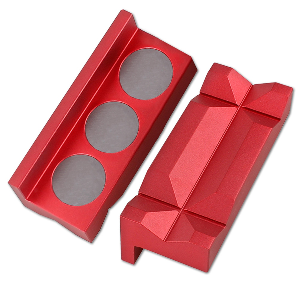 4Inch Vise Jaw Pads Vise Jaw Caps Vise Protection Inserts 2Pcs Red 4712869587047