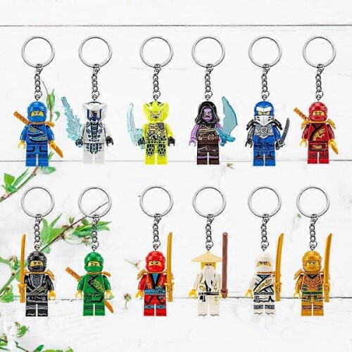 Lot de 12 porte-clés miniatures à assembler soi-même, taille unique