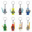 Lot de 12 porte-clés miniatures à assembler soi-même, taille unique 3