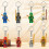 Lot de 12 porte-clés miniatures à assembler soi-même, taille unique 2