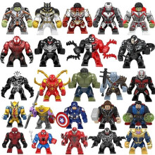 28 Style Anime Figure Wolverine The Thing Spide Building Blocks Rman Thor Toys For Kids Boy Girls Christmas