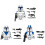 Figurines d'action du 501e Clone Trooper, 17 pièces. Minifigures, blocs de construction, jouets, ensemble 2