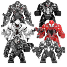 Lot de 6 grandes figurines Venom, blocs de construction, série de jouets, figurines d'action