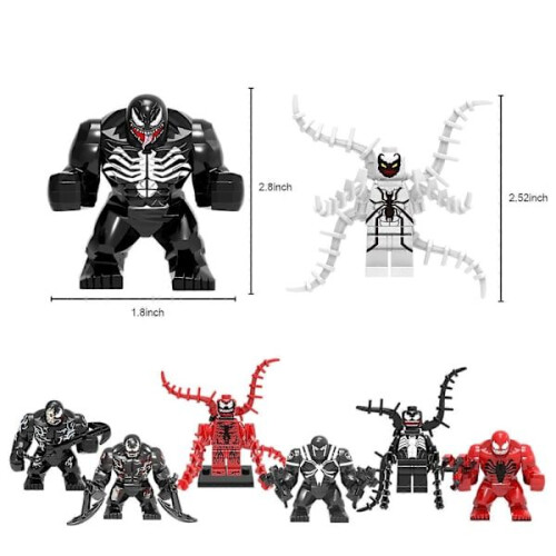 Ensemble de 8 figurines d'action et blocs de construction à collectionner de 1,77 à 2,8 pouces. Ensemble 2