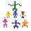 Coffret de 7 figurines Rainbow Friends - Mini blocs de construction assemblés, figurines d'action, jouet 2