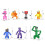 Coffret de 7 figurines Rainbow Friends - Mini blocs de construction assemblés, figurines d'action, jouet 3