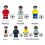 (7 pcs)7-pack Soccer Player Building Blocks, Christmas Gift, Includes Stadium Base 7pcs 1