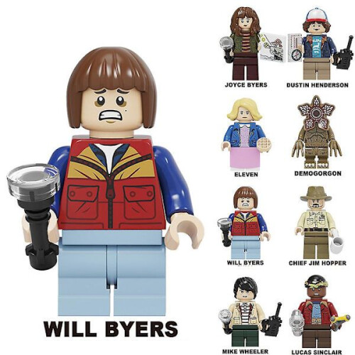 Ensemble de 8 mini figurines de la série Stranger Things, blocs de construction assemblés, cadeau pour 1