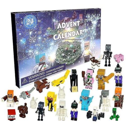 Kit de construction de calendrier de l'Avent Minecraft 24 pièces [D] 24 pièces
