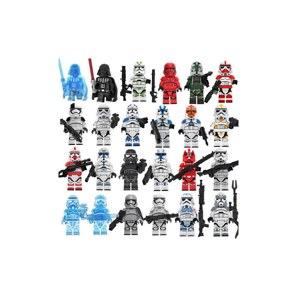 (Set Da 24 Pezzi) Minifigure Blocchi Da Costruzione Jedi Master Puzzle Toys-Fm- Set Da 24 Pezzi