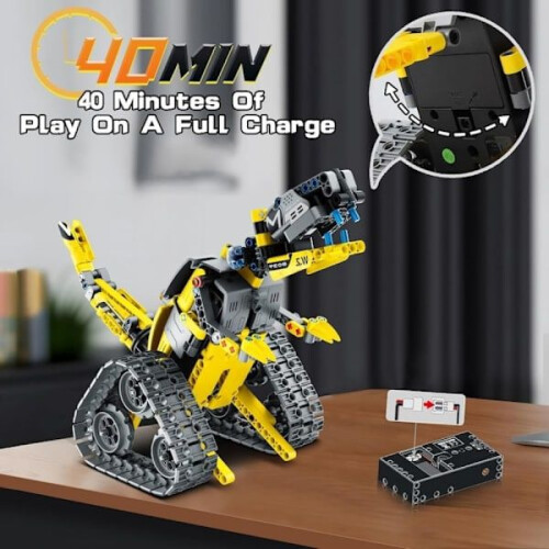 Blocs de construction reconstructibles pour enfants, jouets robots 5 en 1 avec télécommande et contrôle 1