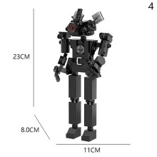 (4) Bloques de construcción de Toilet Man vs Monitor The o Man y About 4