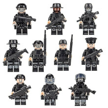 (10 piezas SWAT) Juego de minifiguras de soldados de las fuerzas especiales de 8 a 24 piezas compatible