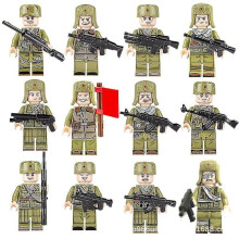 (12 piezas del Ejército Rojo) Juego de minifiguras de soldados de las Fuerzas Especiales de 8 a 24 piezas