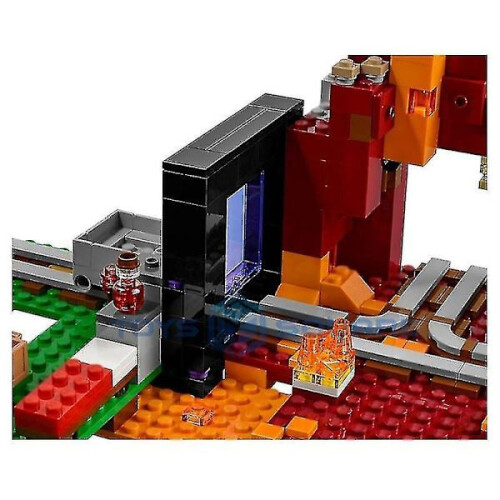 Le portail du Nether, modèle de blocs de construction avec figurines My World, ensemble de jouets pour 2