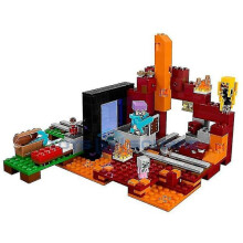 Le portail du Nether, modèle de blocs de construction avec figurines My World, ensemble de jouets pour