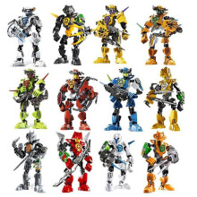 (Azul) Star Warrior Soldier Hero Factory Robot Figura Bloques de Construcción Modelo Juguete (LGL) Azul