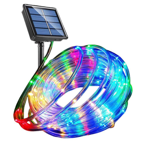 LED Rope Lights 40Ft 100 LEDs Solar Powered String