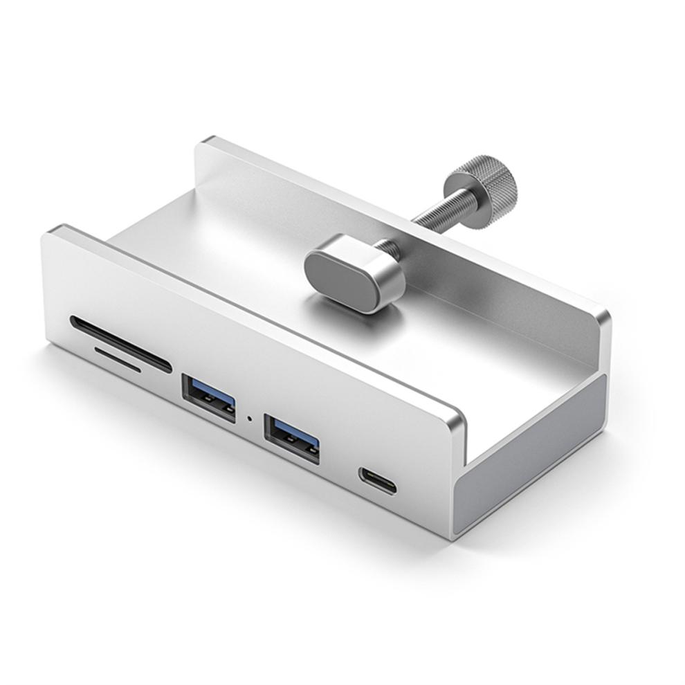 Usb 3.0 Hub Usb Clip On Docking Station Usb 3.0 Adapter Silver 4712869593796