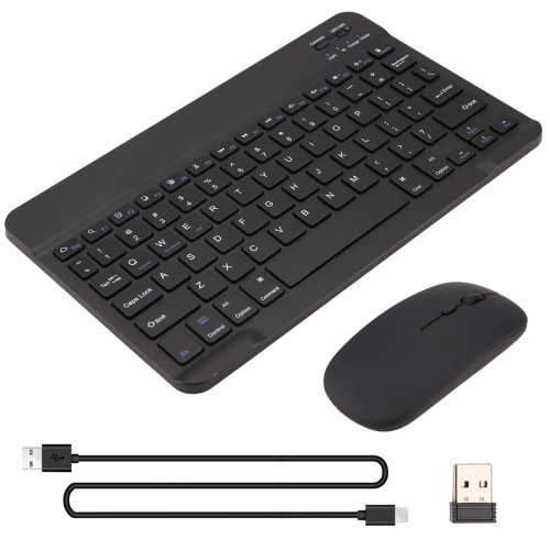 Ultra-Thin Silent Wireless Bluetooth Keyboard and Mouse Set Black 2