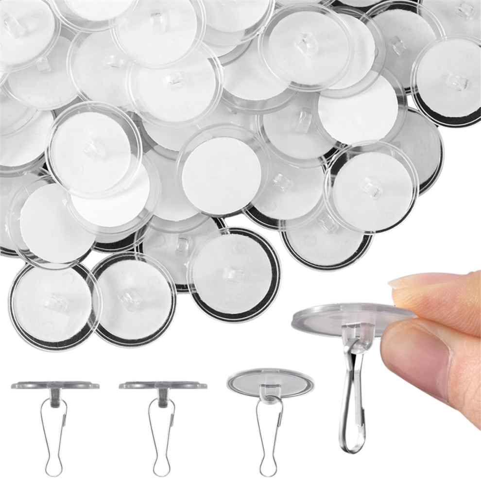 60 Pcs Self Adhesive Ceiling Hooks, Clear Sticky Hooks 4713476875848