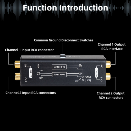 Professional Audio Signal Isolator Plug and Play Passive Isolator 2