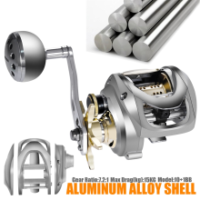Metal Body Drop Casting Reel Large Deep Seas Fishing Reel Left Hand
