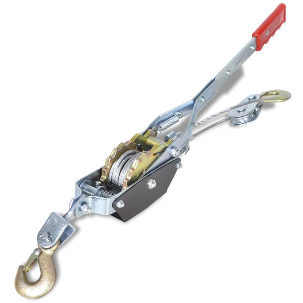 Vidaxl Cable Puller 1000Kg With 2 Gears Hand Manual Winch Car Vehicle Moving