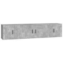 (concrete grey) vidaXL TV Cabinet Set TV Stand Sideboard 3 Piece Concrete Grey Engineered Wood
