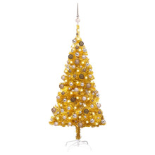 (rose gold balls, 120 x 65 cm) vidaXL Artificial Christmas Tree with LEDs&Ball Set Multi Colours Multi Sizes