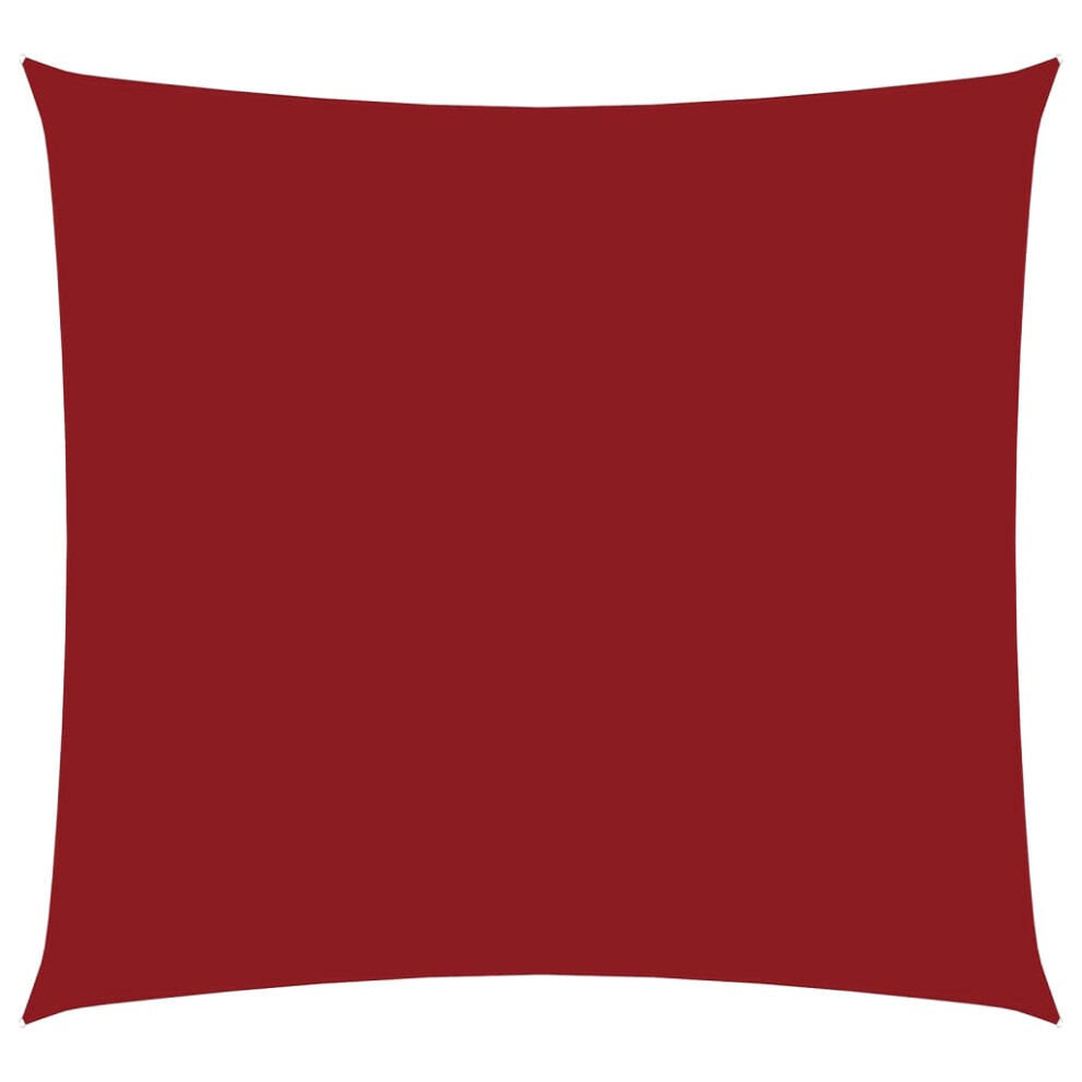 Vidaxl (Red, 5 X 5 M) Sunshade Sail Oxford Fabric Square Patio Sun Shade Sunscreen Canopy