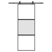 vidaXL Schiebetür mit Beschlag 76x205 cm Hartglas & Aluminium