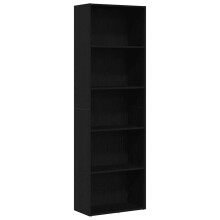vidaXL Bookcase Black Oak 60x30x189 cm Engineered Wood bookshelf book case
