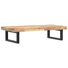 (brown and black, 100 x 40 x 4 cm) vidaXL Basin Shelf Wall Mounted Bathroom Countertop Steel & Solid Wood Acacia