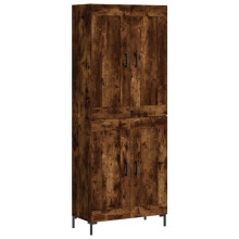 (smoked oak) vidaXL Highboard Sideboard Cupboard Side Cabinet Smoked Oak Engineered Wood