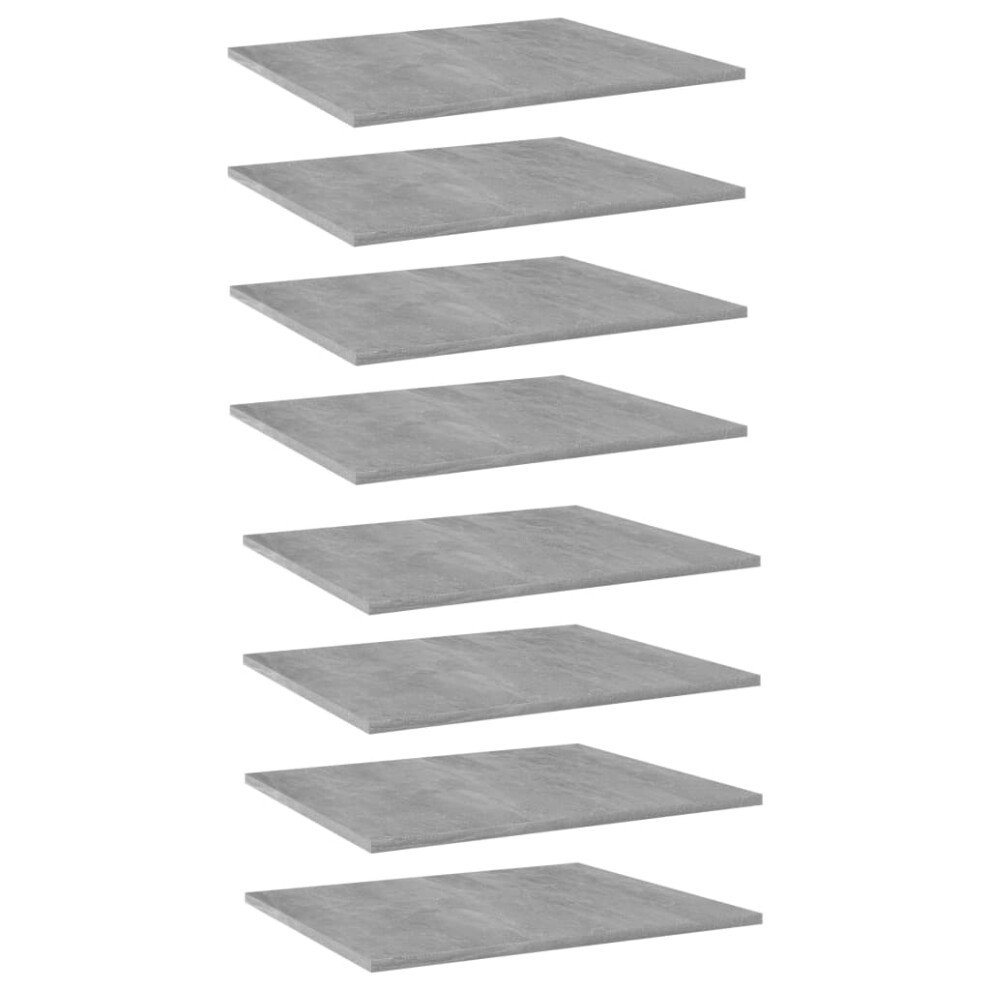 Photos - Other Bathroom Accessories VidaXL   Bookshelf Board Extra Shelf Replacement Panel DIY Board Engineered Wood (concrete grey, 60 x 50 x 1.5 cm/ 8 pcs)