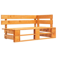 vidaXL Outdoor-Eckbank Paletten Holz Honigbraun