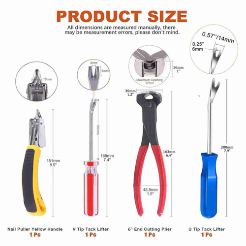 Upholstery and Repair Staple Tack Puller Nail Remover Tool Set 1