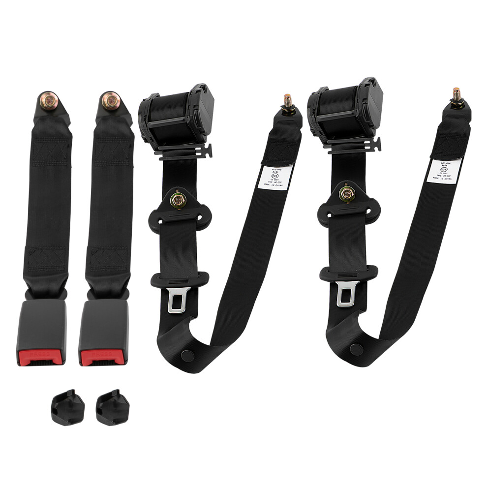 Bfo 2X Universal 3 Point Inertia Seat Belt Kit Car Truck Adjustable Safety Belts 3M