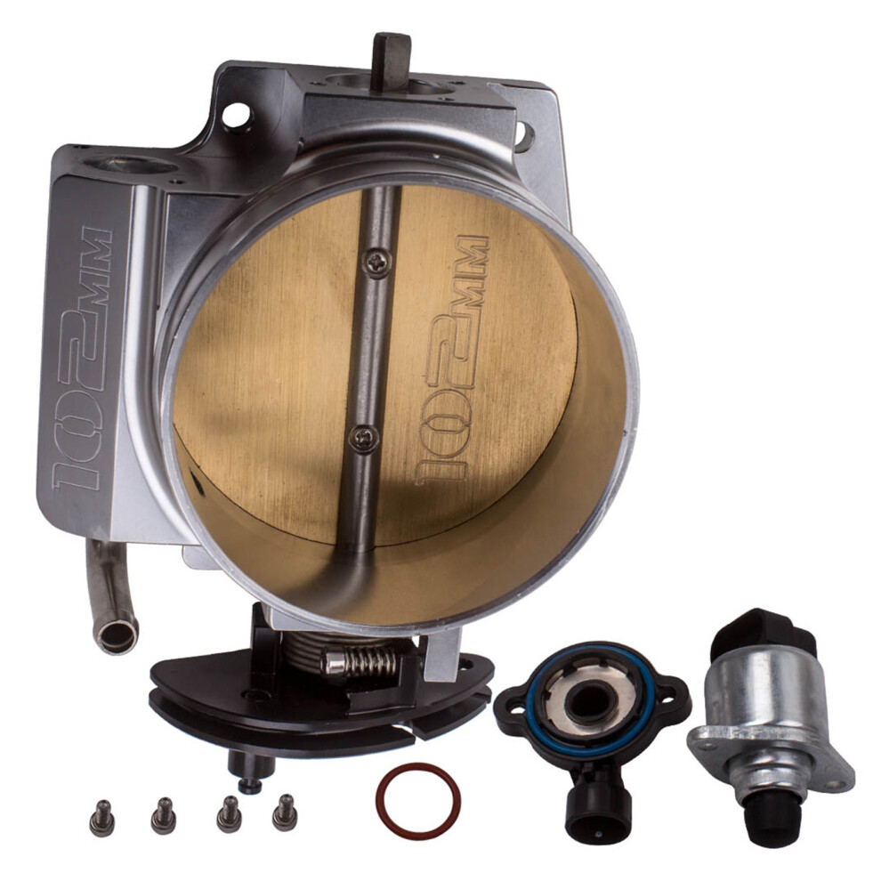 Throttle Body For Gmc Iii Ls1 Ls3 Ls6 Ls7 Lsx 102Mm W/ Position Sensor Silver