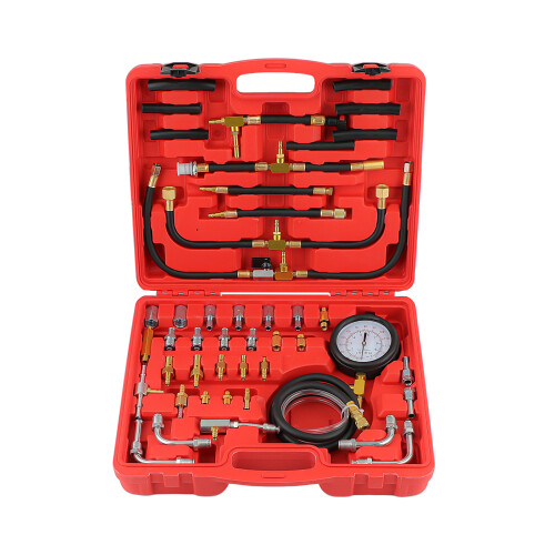 Injection Gauge Pressure Tester Measure Fuel Compression Tool Kit Set 2