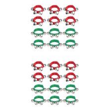 24 stuks polsbandjes met belletjes en armbandjes, een muzikaal enkelritme-instrument voor kinderen, kerstfeestgunsten - A