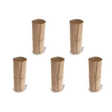 5x jute onderzetters op rol - 30 cm x 275 cm. Anti-rafel deken met randontwerp. Stoffen rollen.