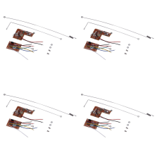 4-delige set 4CH 40MHZ afstandsbedieningszender en ontvangerprintplaat met antenne voor doe-het-zelf RC-autorobotbesturingsspeelgoedonderdelen