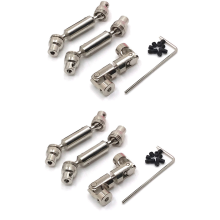 6 stuks metalen aandrijfas CVD voor B16 B36 Q60 Q63 Q64 MN77 FY004 6WD 6X6 1/16 RC auto-upgrade-onderdelen