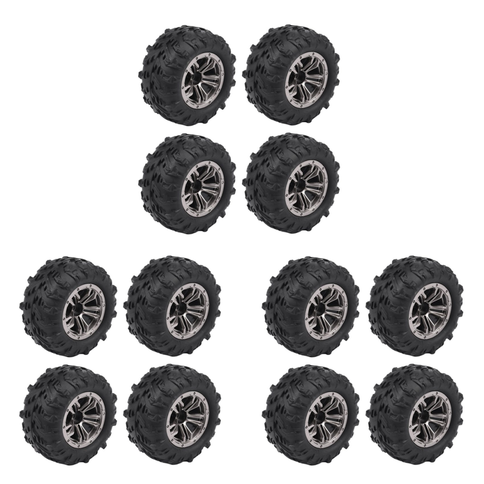 12Pcs 80Mm Wheel Tire Tyre For Xinlehong Q901 Q902 Q903 9130 9136 9137 9138 1/16 Rc Car Upgrade Parts,1 4853890000874
