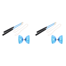 2x Drie-lager diabolo fitness speelgoed met dubbele kop, buitenspeelgoed, jojo, speelgoed voor oudere kinderen