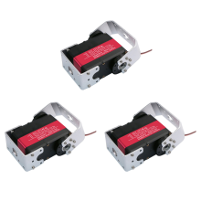 3x 150 kg 12 V RDS51150 digitale metalen robot servo met dubbele as en U-montagebeugel, waterdicht tot 270 graden