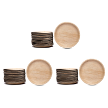 Biologisch afbreekbare, wegwerpbare borden van palmblad (20 ronde borden van 8 inch)