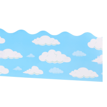 Wolken Bulletin Board Border Scalloped Stickers 32,8 ft